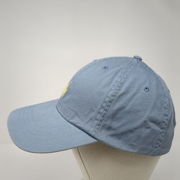 Polo Ralph Lauren Slideback Hat Blue One Size Small Pony Leather Strap - Picture 3 of 8